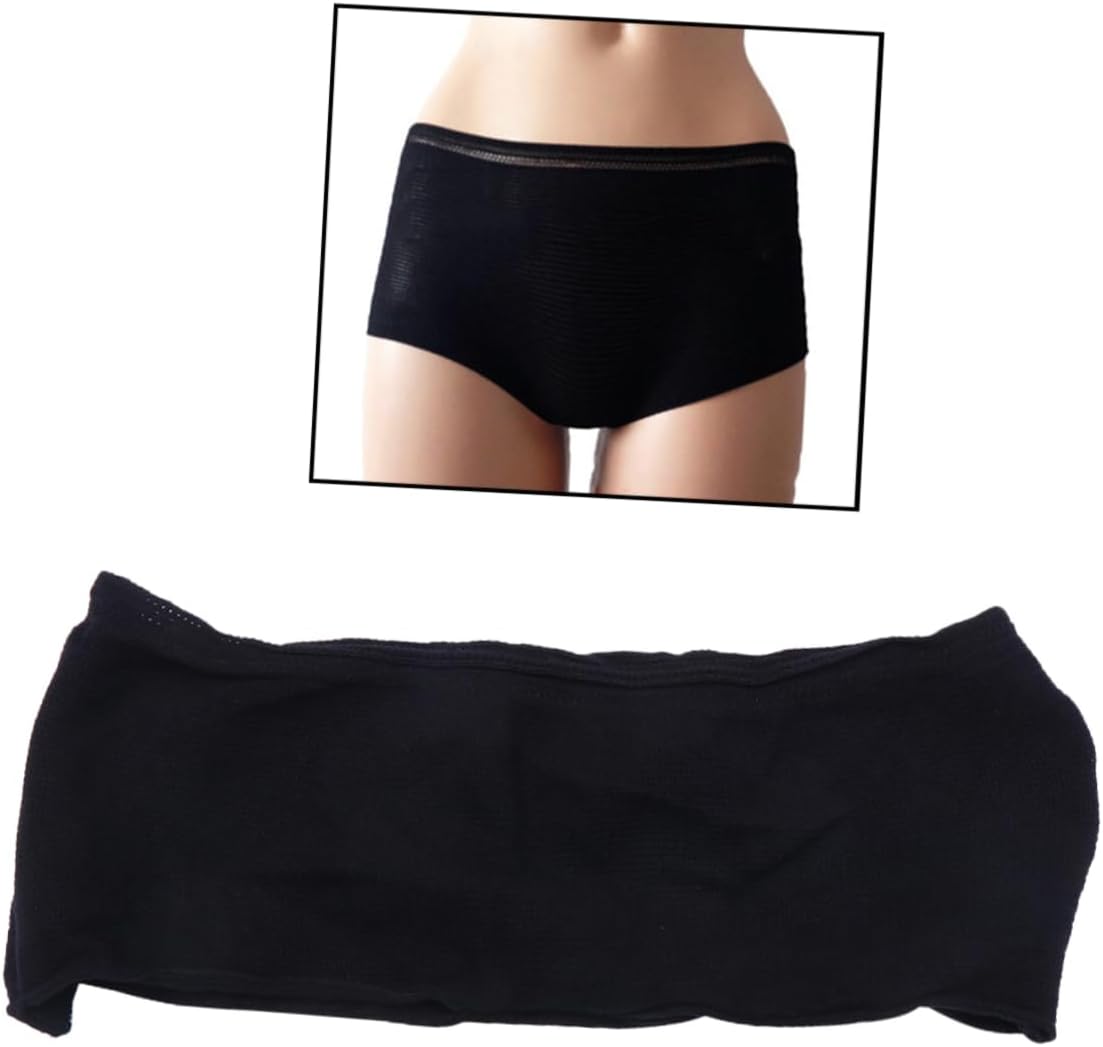 Beaupretty 10Pcs Mesh Underpants for Maternal Care Pure Cotton Disposable Briefs for Postpartum Pregnancy Soft Breathable Womens Underwear for Travel Daily Use Black Color