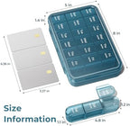 Daviky Pill Organizer 3X a Day, Weekly Pill Box 7 Day, Travel Pill Case with Large Containers, Pill Case for Vitamins, Medication, Supplements and Fish Oils