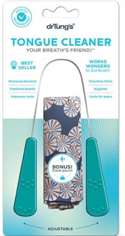Dr. Tung's Tongue Cleaner, Stainless Steel (3) Pack-Colors May Vary