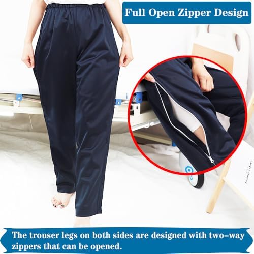 Unisex Side Zipper Pants,Breakaway Post Surgery Recovery Zipper Pants,Suit for Fracture/Bedridden Patients/Elderly