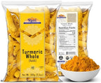 Rani Turmeric (Haldi) Root Whole Spice, Dried 3.5oz (100g) ~ All Natural | 100% Pure | Vegan | Gluten Friendly | NON-GMO | Kosher | Indian Origin