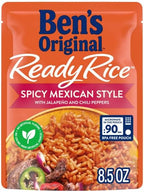 BEN'S ORIGINAL Ready Rice Spicy Mexican Style Flavored Rice, Easy Dinner Side, 8.5 oz Pouch (Pack of 12)