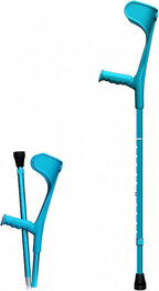 Mobility Folding Forearm Crutch for Adults, Adjustable Lightweight Aluminum Arm Crutches for Rehabilitation with Ergonomic Grip, Comfortable and Sturdy (Blue)