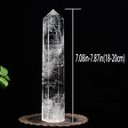 Large Clear Quartz Healing Crystal Towers / 7.08-7.87" Natural Crystal Wand / 6 Faceted Chakra Crystal Point Reiki Meditation Therapy