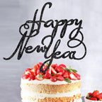 Happy New Year 2026 Cake Topper-Winter Xmas Holiday Cake Decor, Hello 2026 New Year's Eve/Christmas/Happy Holidays Party Decorations (Design 1)