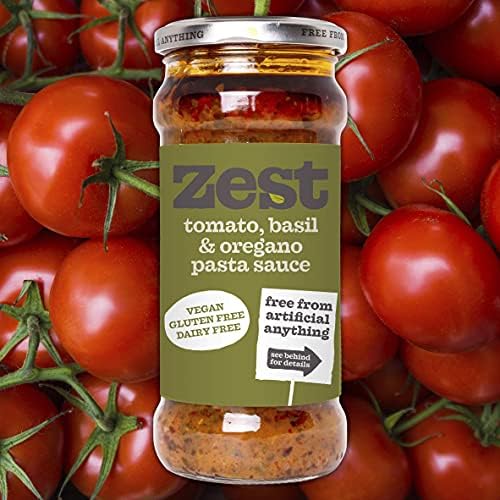 Zest Tomato, Basil & Oregano Pasta Sauce 340g (Case of 6)