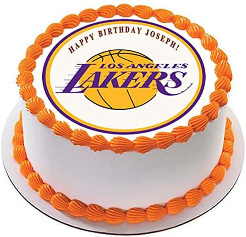 Los Angeles LA Lakers - Edible Cake Topper - 7.5" round