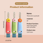 3 in 1 Cup Lid Gap Cleaning Brush, Multifunctional Bottle Brush, Cup Lid Gap Cleaner, Home Kitchen Crevice Cleaning Brush Tools (3PCS)
