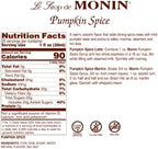 Monin Pumpkin Spice Syrup, 33.8-Ounce Plastic Bottle (1 liter)