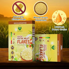Danodia Foods Organic Foxtail Millet Flakes (450g/17oz) | Roasted & Ready-to-Eat | Ideal for Porridge, Puddings, Desserts & Smoothie Bowls | Gluten-Free & Nutritious | High Fiber & Vegan Protein