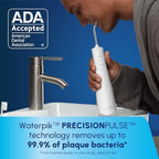 Waterpik Cordless Pulse 3100 Rechargeable Portable Water Flosser for Teeth, Gums, Braces Care and Travel with 2 Flossing Tips, Waterproof for Shower Use, ADA Accepted, WF-20 White, Amazon Exclusive