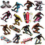 Skateboard Party Cupcake Toppers 48Pcs Skateboarding Cake Decorations Skate Party Cupcake Picks Skateboarder Birthday Decorations for Sports Skating Baby Shower Supplies