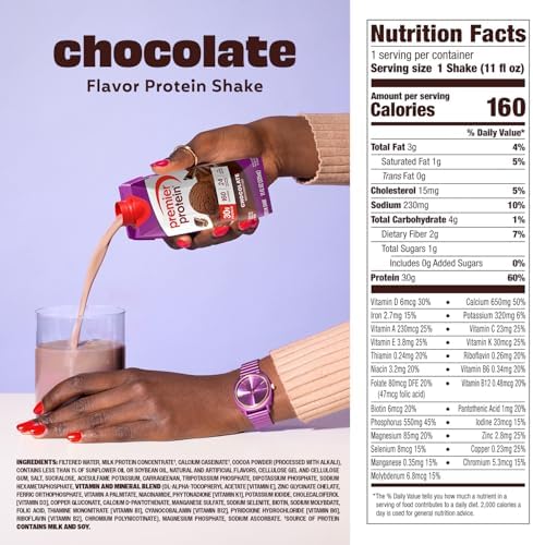 Premier Protein Shake, Chocolate, 30g Protein, No Added Sugar, 24 Vitamins & Minerals to Support Immune Health, 11 fl oz, 12 Pack