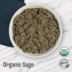 J Mac Botanicals, Organic Rubbed Sage (2 oz), Certified USDA Organic, Dried Rubbed Sage Leaf. Culinary Grade-excellent for sausage making, fresh Albanian harvest