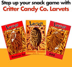 HotLix Larvets Edible Bugs (3-Pack) | Real Flavored Dried Worms in Mexican Cheese, Cheddar Cheese & BBQ | Flavored Edible Larvae | Weird Snacks for Adults | Snack Food Gifts for Any Occasions