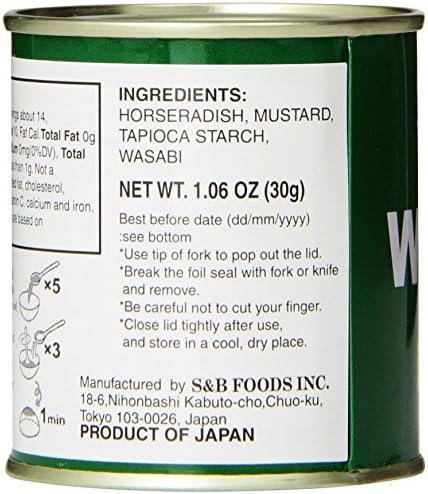 S&B Wasabi Powder, 1.06-Ounce