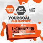 Olimp L-Carnitine 1500 Extreme Mega Caps – 1000mg Pure L-Carnitine Tartrate – Fat Metabolism & Energy Support – 120 Capsules – Promotes Focus Endurance & Workout Performance – Made in Europe