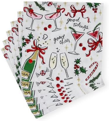 Let's Be Merry Paper Cocktail Napkins - 20 Per Package