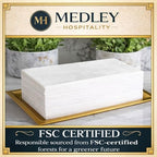 100 Pack Medley Airlaid Guest Towels | Premium Airlaid Linen-Feel Disposable Napkins | Thick, Soft, Super Absorbent | Luxury White Bathroom Hand Towels | 12 x 17 in | FSC Certified | Made in Canada