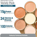 WonderSlim Meal Replacement Shake, Variety Pack, 15g Protein, 24 Vitamins & Minerals, Gluten Free (7ct)