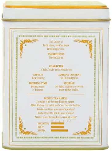 Harney & Sons Darjeeling Black Tea, 20 Sachets of Black Tea | Classic Collection, 20 sachet tin