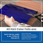 K&S Precision Metals Aluminum Crafting Foil, Two-Sided Blue/Silver, 6035 – 0.004" Thick (36 Ga) x 12" Wide x 24" Long (1 Roll) – DIY Crafts, Repairs, Home Décor, Made in USA