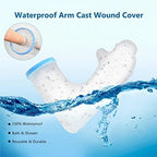 Waterproof Kids Cast Cover for Shower Arm, Teens Long Full Arm Cast Protector for Shower, Shower Sleeve for Arm Cast Bag, Arm Cover for Showering After Surgery Comfortable Watertight Seal Reusable