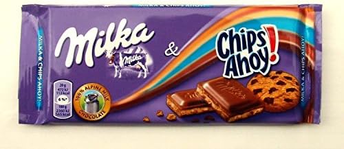 Milka Milk Chocolate with Chips Ahoy 100g (Pack of 10)