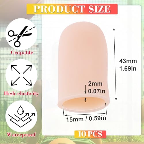 Joez Wonderful 10pcs Gel Finger Cots, Silicone Finger Covers, Thumb Protector Finger Support Protector Caps Gloves