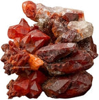 Amazing Gemstone Red Hematoid Quartz Crystals and Healing Stones Mineral Specimen - Premium Semi Precious Gem Stones for Spiritual Growth - Healing Crystals Geode Cluster Point for Meditation