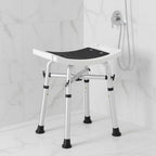 WAYES Shower Chair for Elderly and Disabled, 500lbs Heavy Duty Bathtub Chair for Seniors, Adjustable Bath Stool for Inside Shower, Padded Shower Seat with Non-Slip Feet, No-Tool Assembly
