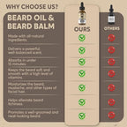 Crafted Beards Beard Oil Beard Oil Conditioner - Leave Your Beard Feeling Amazing - All Natural Ingredients - No Residue - Mustache Oil - 1oz - Made in the USA (Sandalwood Bourbon)