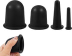 4pcs Silicone Cupping Sets, 4 Sizes Anti Cellulite Cup Massager Comfortable Massage Cups for Cupping Vacuum Suction Cup Cellulite Remover for Body and Face