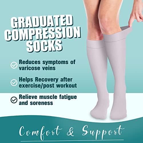 COOLOVER Compression Socks for Women and Men - Best for Circulation, Running, Athletic, Recover, Nurse, Travel