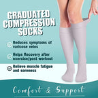 COOLOVER Compression Socks for Women and Men - Best for Circulation, Running, Athletic, Recover, Nurse, Travel