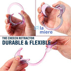 LA MIERE Dental Cheek Retractor C Shape Mouth Opener Size S,M,L, Pack of 3, Pink