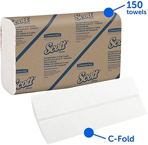 Scott Professional Essential C-Fold Folded Paper Towels, Bulk (06041), Low Wet Strength, White (200 Sheets/Pack, 12 Packs/Case, 2,400 Sheet Total)