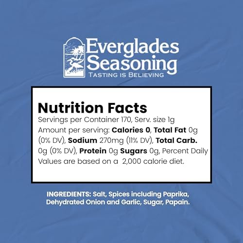 Everglades Fish & Chicken Seasoning For Shrimp, Fish, Crab, Lobster & Poultry Use in Batter, Boils, or Sprinkle for Broiling & Grilling Made in the USA 6oz