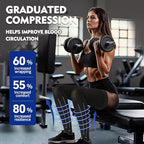 Thigh High Medical Compression Stockings For Women & Men,20-30 mmHg Thigh High Compression Socks,Firm Graduated Support Hose with Silicone Dot Band-Ideal for Athletic,Flight,Travel Use