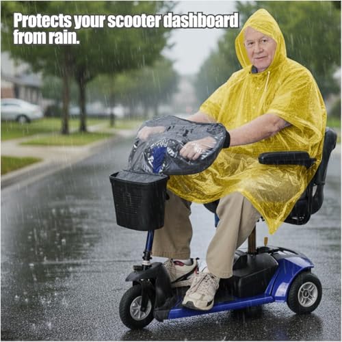 Waterproof Mobility Scooter Dashboard Cover - Heavy Duty Anti-UV Instrument Protection Shield, Transparent Panel Guard Against Rain, Sun & Dust, Fits Most 3 & 4 Wheel Scooters, 1 PC