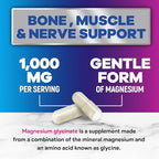 Magnesium Glycinate 1000mg Per Serving Capsules - Pure & Chelated for Max Absorption - Supports Muscle, Nerve & Heart Health, Sleep Support - Magnesium Supplement for Whole Body Support - 120 Capsules