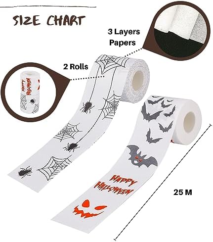 Toilet Paper - 2 Rolls for Halloween Decor. Party Favor & Decr