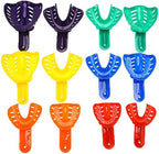12Pcs Dental Impression Trays Plastic Teeth Holder Kit Dental Trays Materials Oral Care