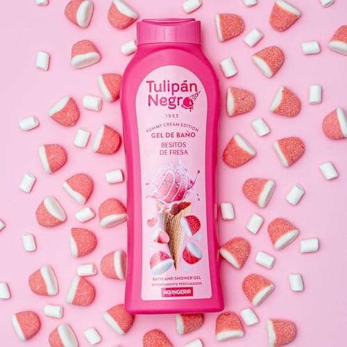 TULIPAN NEGRO Strawberry Kiss Shower Gel, 21.9 fl oz - Sweet and Nourishing Body Wash