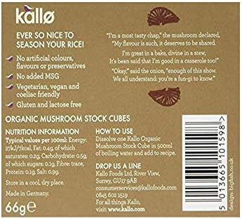 Kallo Organic Mushroom Stock Cubes 66g