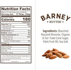 Barney Butter Almond Butter, Smooth, 16 Ounce Jar, Skin-Free Almonds, No Stir, Non-GMO, Gluten Free, Keto, Paleo, Vegan