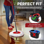 Mop Head Replacement for O-Cedar Easy Wring 1-Tank System，Exovyn Spin Mophead Replacements，Microfiber 6 Pack 360° Swivel Mop Refills，Deep Clean,Easy Cleaning，Machine Washable and Easy to Replace