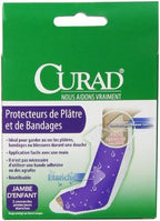 CURAD Child Leg Cast and Bandage Protectors, Water Resistant, Reusable, Ideal for Shower and Bath - Pack of 2