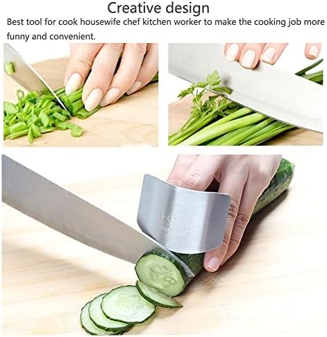 Stainless Steel Finger Guards for Cutting, Hand Protector Finger Protector Avoid Injury When Cutting Vegetables, Meat, Slicing and Dicing Safe Chopping Tools.