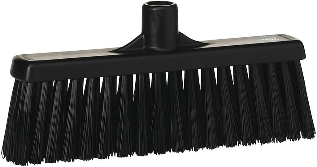 Vikan 31669 Broom,Straight Neck,Medium,12",PP/PBT,Black